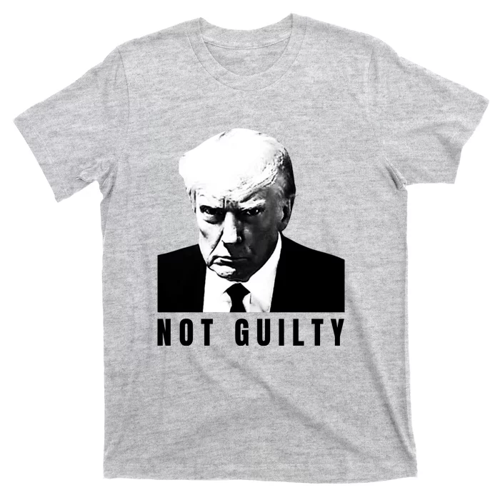 Funny Not Guilty Donald Trump Mug Shot T-Shirt