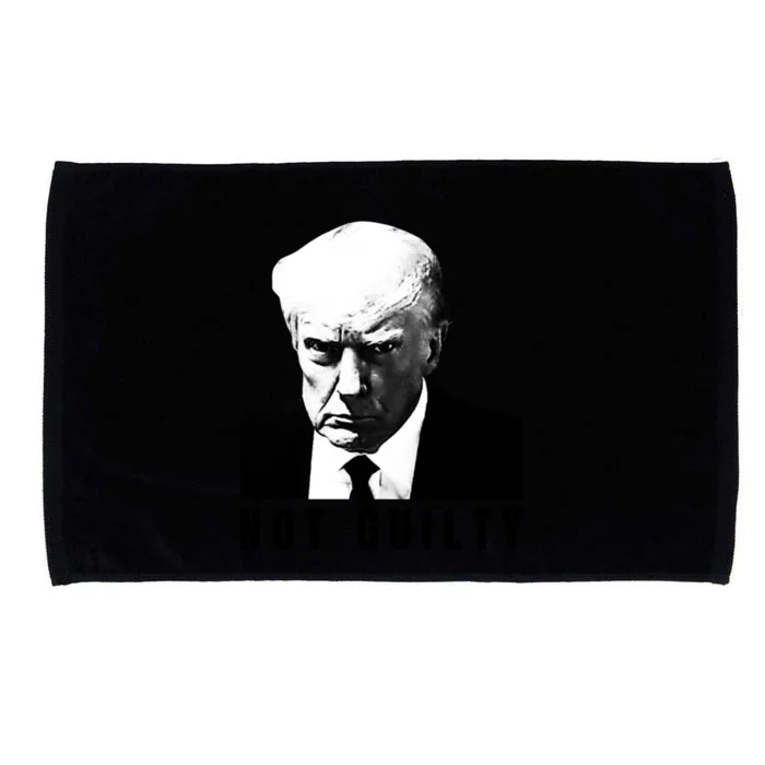 Funny Not Guilty Donald Trump Mug Shot Microfiber Hand Towel