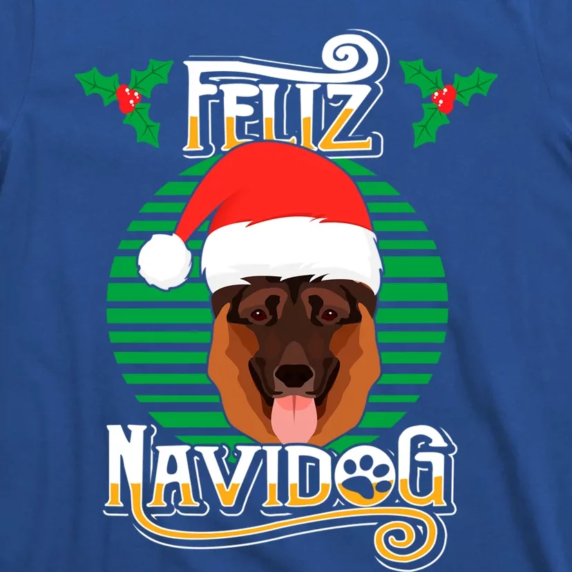 Feliz Navidog Ger Shepherd Dog Holiday Merry Christmas Gift T-Shirt