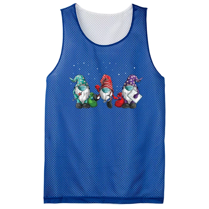 Funny Nurse Gnomes Santa Christmas Light Nursing Lover Gift Mesh Reversible Basketball Jersey Tank