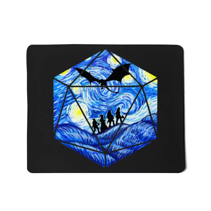 Funny Nerdy Gamer Fantasy Art Starry Night Mousepad