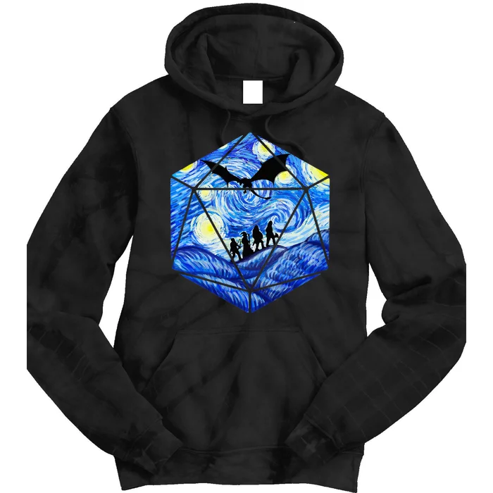 Funny Nerdy Gamer Fantasy Art Starry Night Tie Dye Hoodie