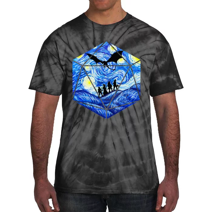 Funny Nerdy Gamer Fantasy Art Starry Night Tie-Dye T-Shirt