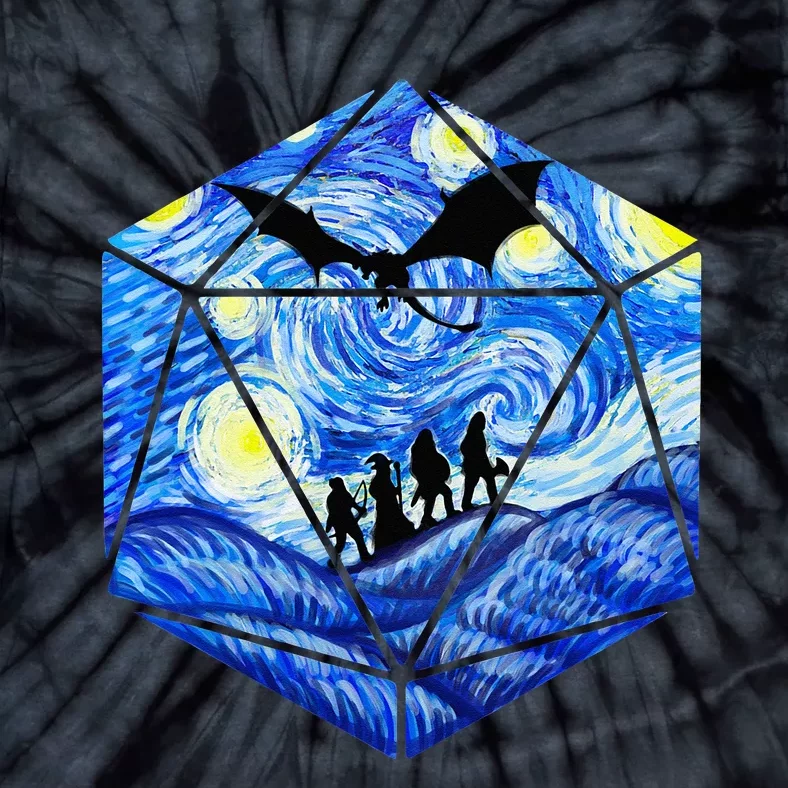 Funny Nerdy Gamer Fantasy Art Starry Night Tie-Dye T-Shirt