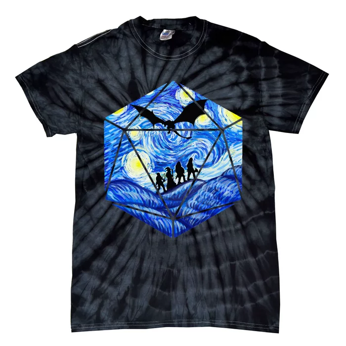 Funny Nerdy Gamer Fantasy Art Starry Night Tie-Dye T-Shirt