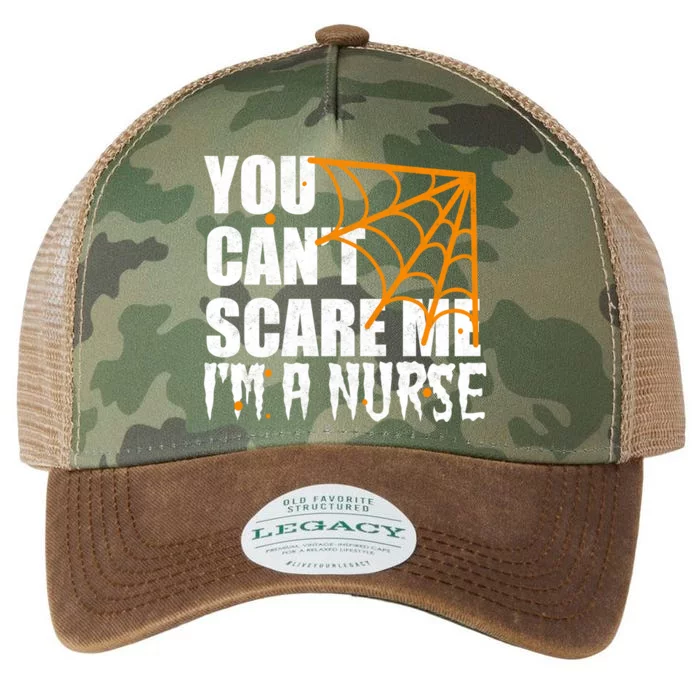 Funny Nurse Halloween Gift You CanT Scare Me IM A Nurse Gift Legacy Tie Dye Trucker Hat