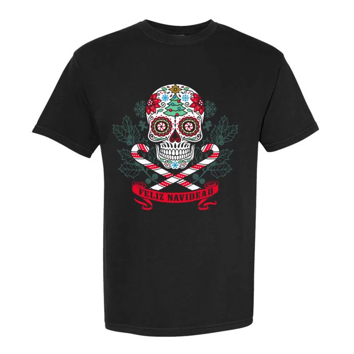 Feliz Navidad Holiday Season Christmas Xmas Mexican Garment-Dyed Heavyweight T-Shirt