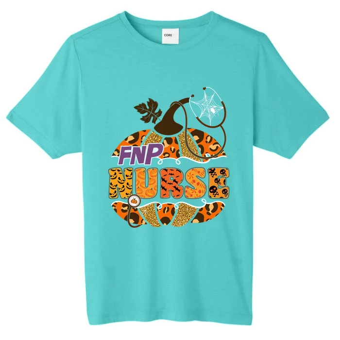 Fnp Nurse Halloween Pumpkin Leopard Nursing Cute Gift ChromaSoft Performance T-Shirt