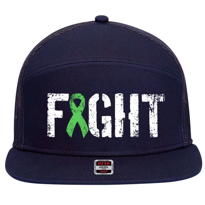 Fight Non Hodgkins Lymphoma Gift Military Style Awareness Great Gift 7 Panel Mesh Trucker Snapback Hat