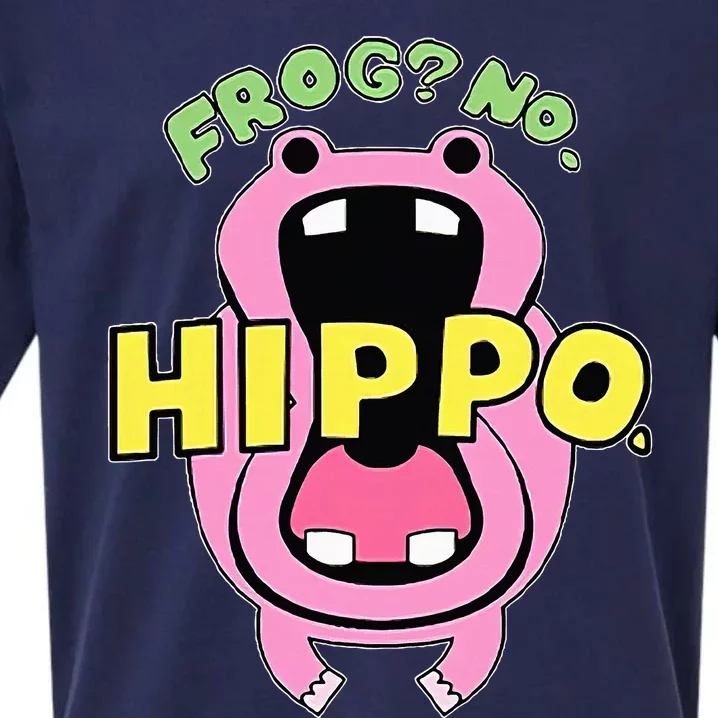 Frog No Hippo Funny Cute Crazy Frog Lover Sueded Cloud Jersey T-Shirt