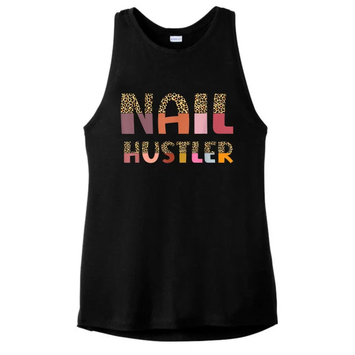 Funny Nail Hustler Manicurist Nail Artist Nail Tech Ladies Tri-Blend Wicking Tank