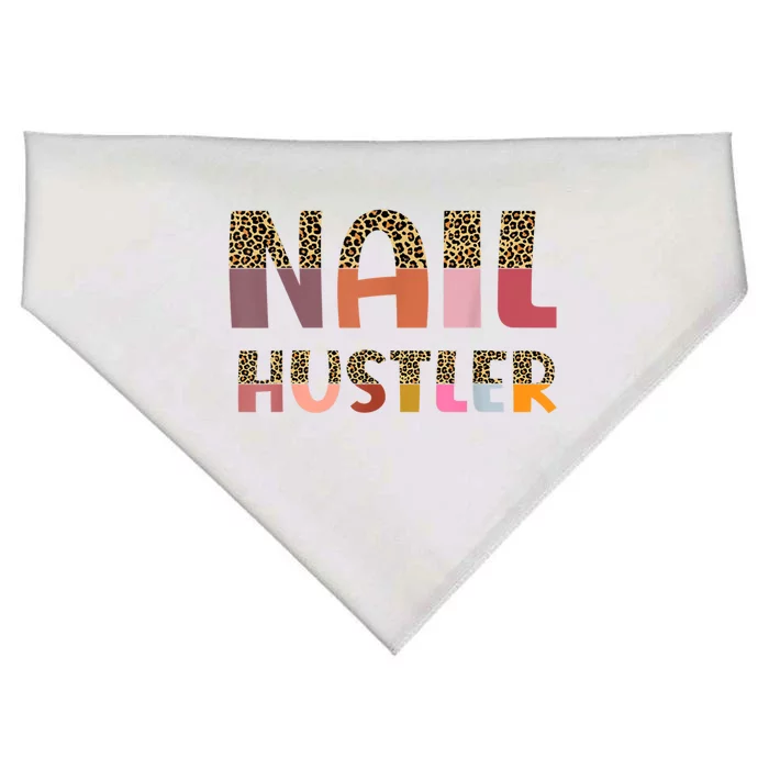 Funny Nail Hustler Manicurist Nail Artist Nail Tech USA-Made Doggie Bandana