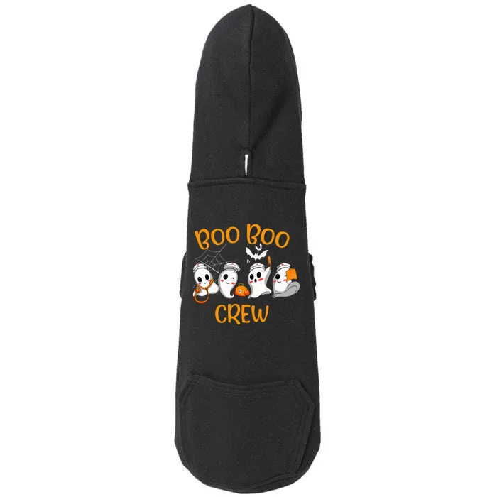 Funny Nurse Halloween Ghost Costume Boo Boo Crew Doggie 3-End Fleece Hoodie