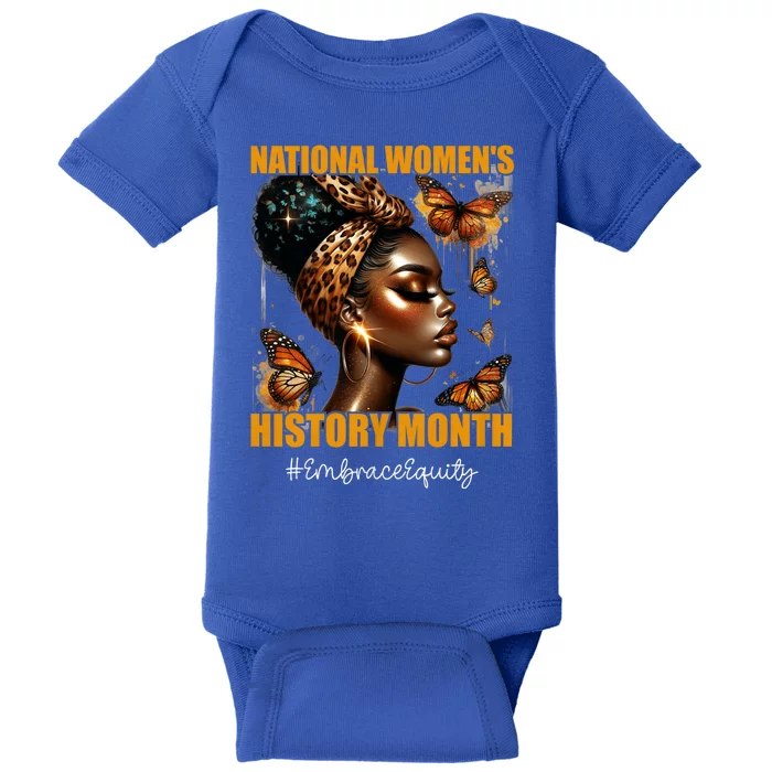 Feminist National History Month 2024 Embrace Equity Baby Bodysuit