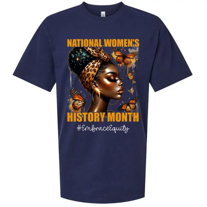 Feminist National History Month 2024 Embrace Equity Sueded Cloud Jersey T-Shirt