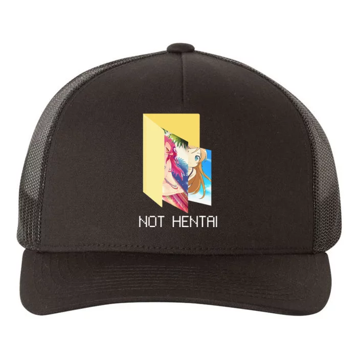 Funny Not Hentai Folder Graphic Cartoon Yupoong Adult 5-Panel Trucker Hat