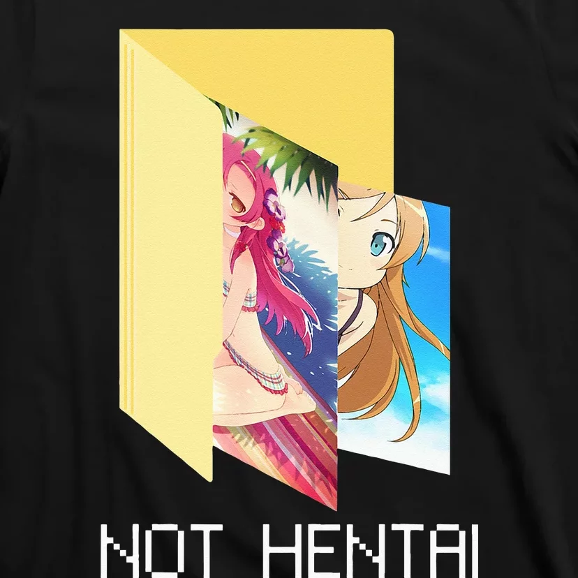 Funny Not Hentai Folder Graphic Cartoon T-Shirt