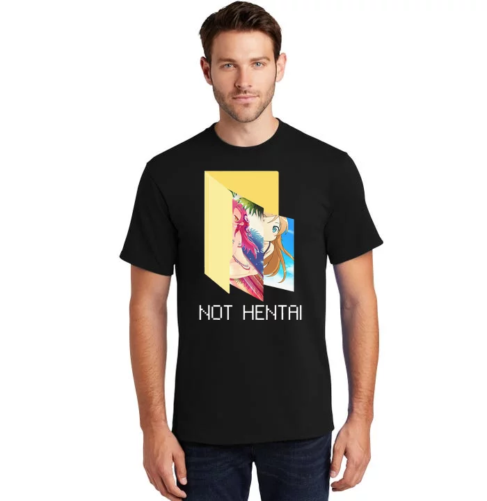 Funny Not Hentai Folder Graphic Cartoon Tall T-Shirt