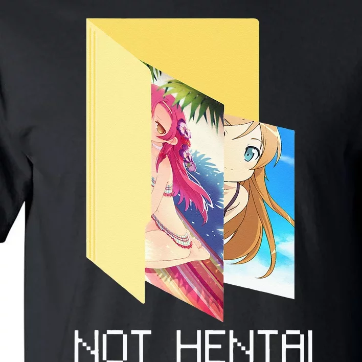 Funny Not Hentai Folder Graphic Cartoon Tall T-Shirt