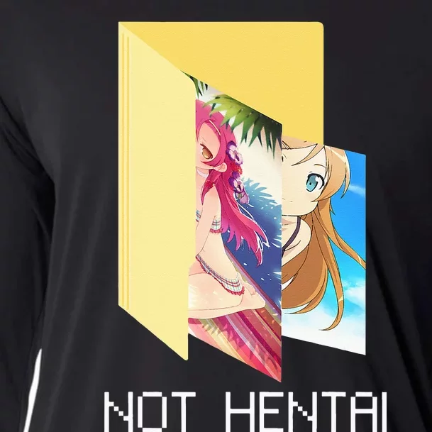 Funny Not Hentai Folder Graphic Cartoon Cooling Performance Long Sleeve Crew