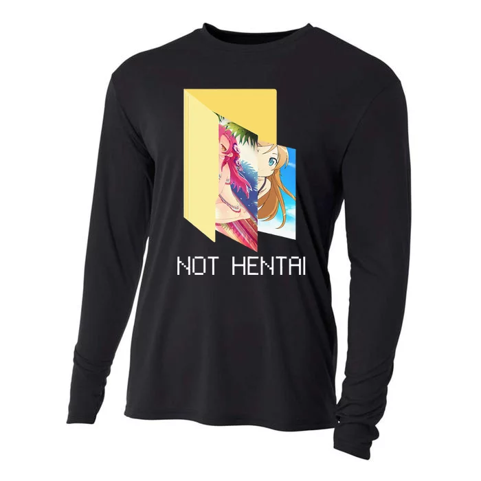 Funny Not Hentai Folder Graphic Cartoon Cooling Performance Long Sleeve Crew