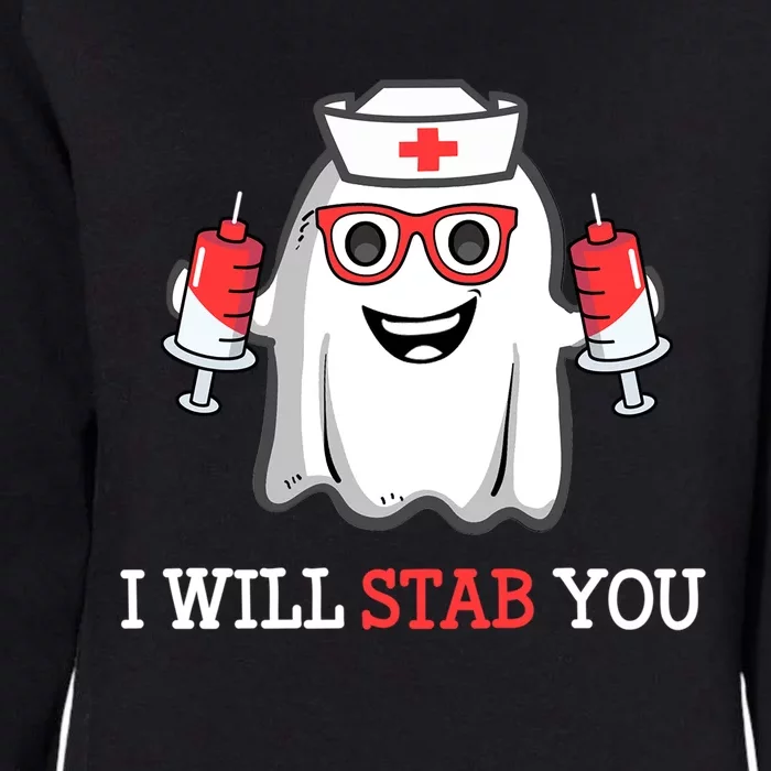 Funny Nurse Halloween I Will Stab You Costume Nurses Gift Womens California Wash Sweatshirt