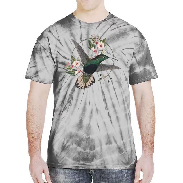 Floral Nature Hummingbird Tie-Dye T-Shirt