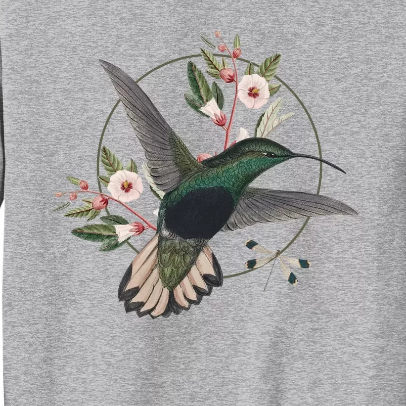 Floral Nature Hummingbird Tall Sweatshirt