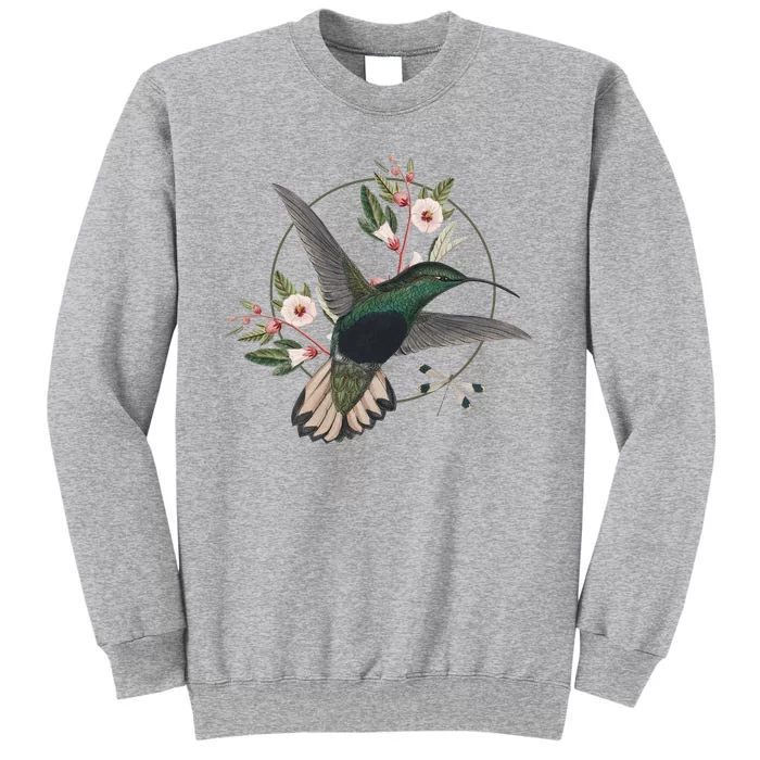 Floral Nature Hummingbird Tall Sweatshirt