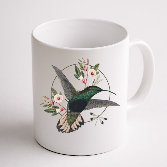 Floral Nature Hummingbird Front & Back Coffee Mug