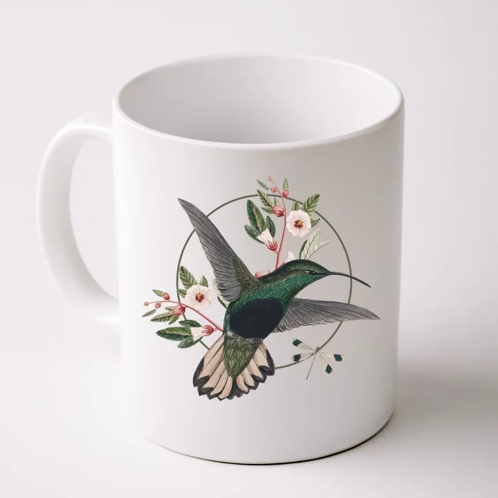 Floral Nature Hummingbird Front & Back Coffee Mug