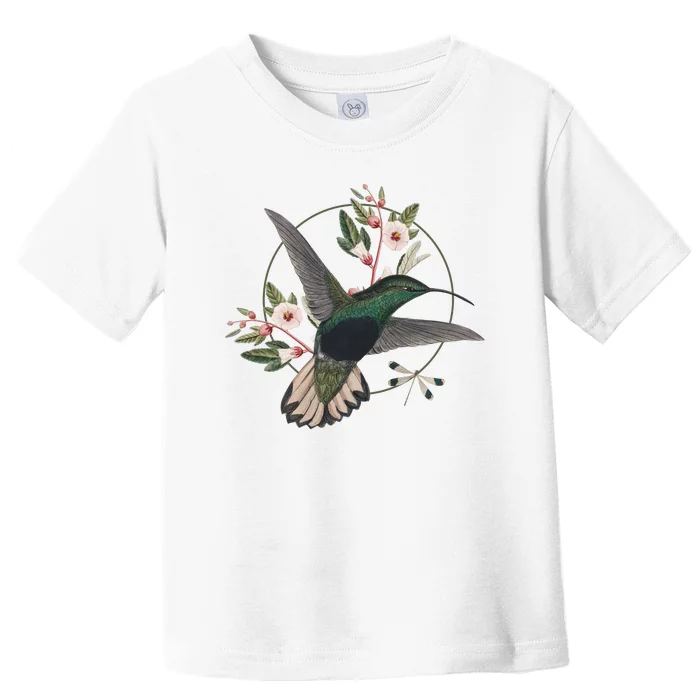 Floral Nature Hummingbird Toddler T-Shirt