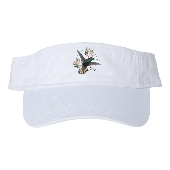 Floral Nature Hummingbird Valucap Bio-Washed Visor