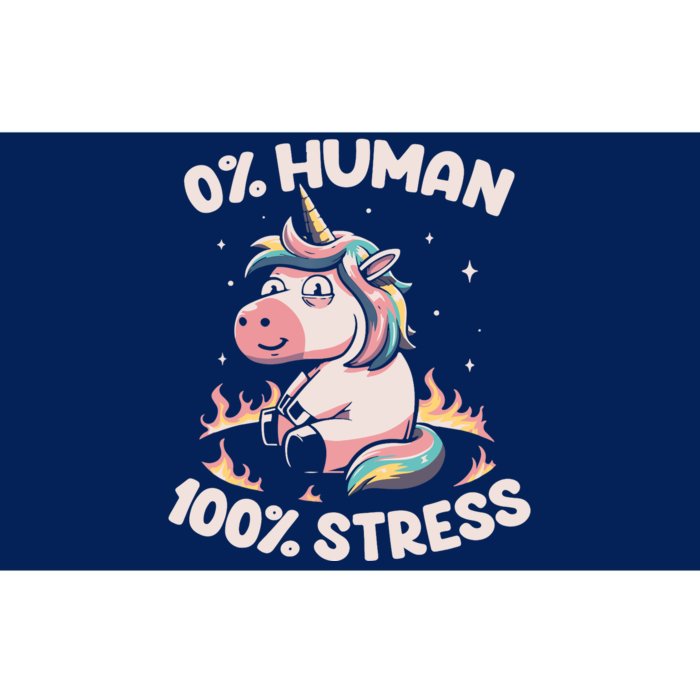 Funny Not Human Just Stressed Unicorn Burn Rainbow Bumper Sticker