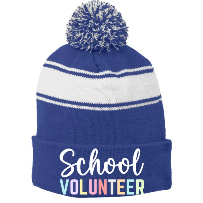 Funny National High School Volunr Week Appreciation Gift Stripe Pom Pom Beanie