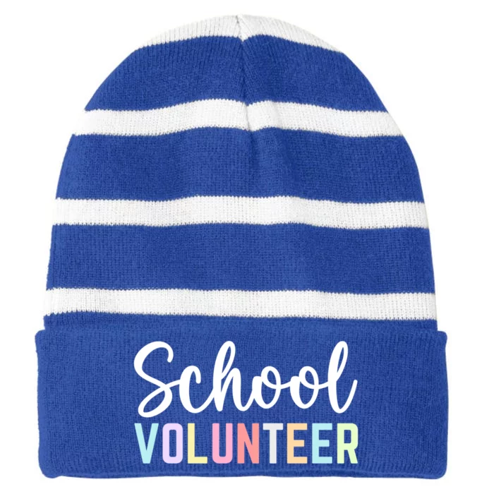 Funny National High School Volunr Week Appreciation Gift Striped Beanie with Solid Band