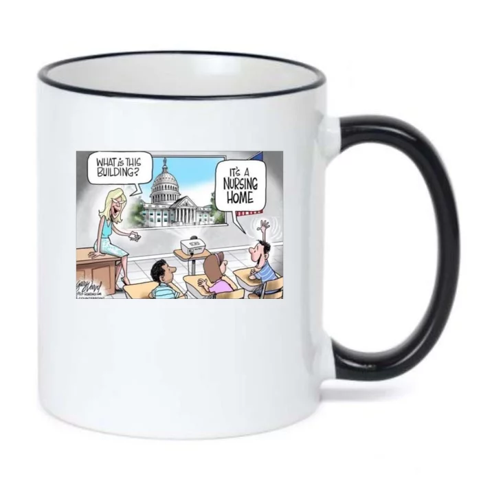 Funny Nursing Home White House Meme Black Color Changing Mug