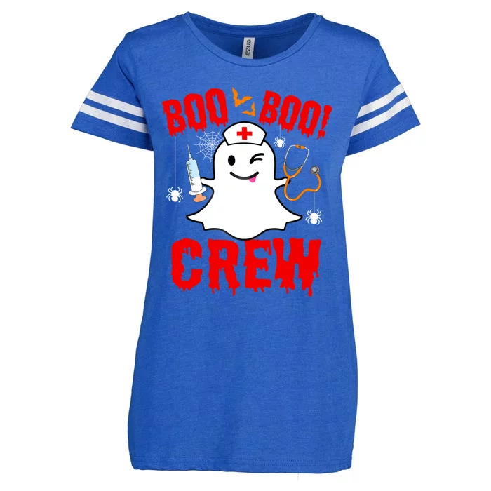 Funny Nurse Halloween Ghost Costume Enza Ladies Jersey Football T-Shirt