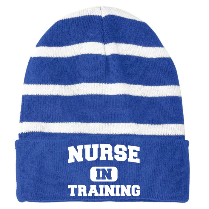 Future Nurse In Training Nursing Student Gift Nursing School Gift Striped Beanie with Solid Band