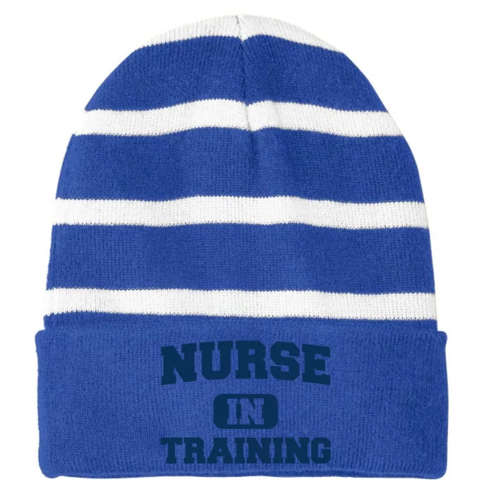 Future Nurse In Training Nursing Student Gift Nursing School Meaningful Gift Striped Beanie with Solid Band