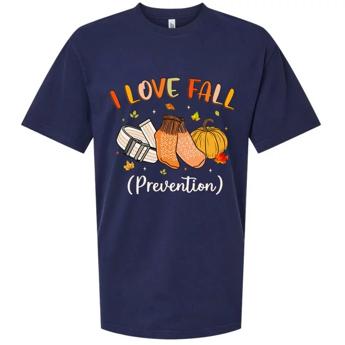 Funny Nurse I Love Fall Prevention Fall Physical Therapy Gift Sueded Cloud Jersey T-Shirt