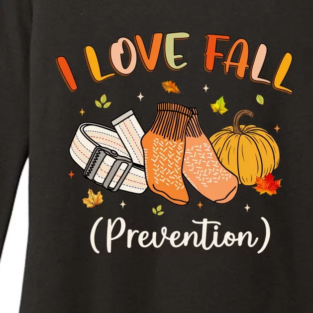 Funny Nurse I Love Fall Prevention Fall Physical Therapy Cool Gift Womens CVC Long Sleeve Shirt