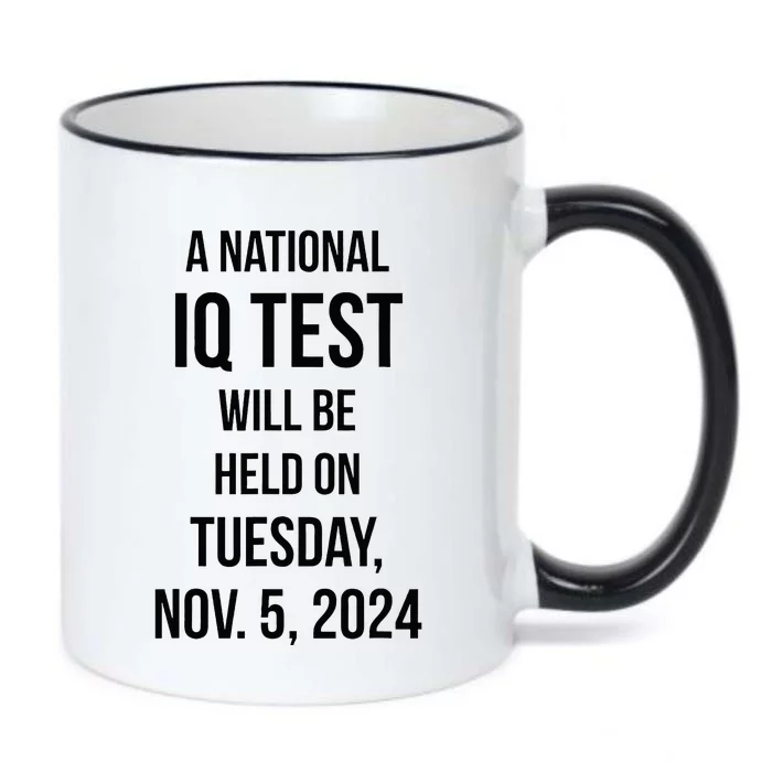 Funny National Iq Test Election 2024 President Usa Nov 5 Black Color Changing Mug