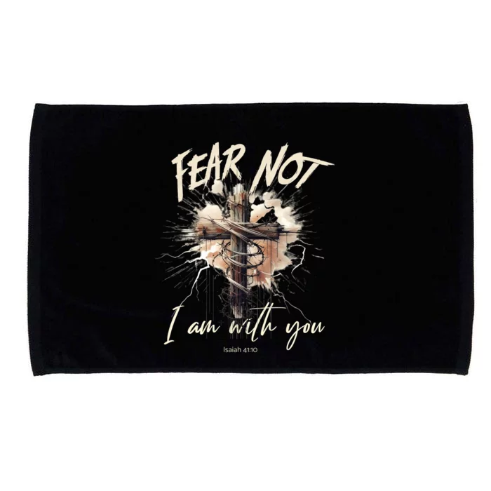 Fear Not I Am With You Christian Cross Of Jesus Punk Artwork Cute Gift Microfiber Hand Towel