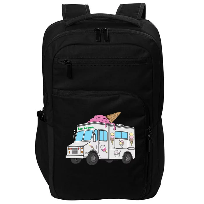 Funny Nostalgic Ice Cream Truck Summer Adventure Lover Impact Tech Backpack