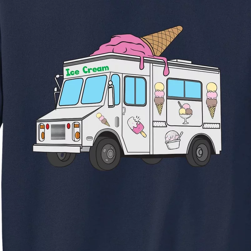 Funny Nostalgic Ice Cream Truck Summer Adventure Lover Tall Sweatshirt