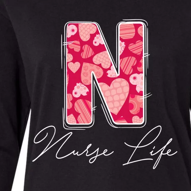 Funny N Is For Nurse Life Nursing Student Valentines Day Cool Gift Womens Cotton Relaxed Long Sleeve T-Shirt