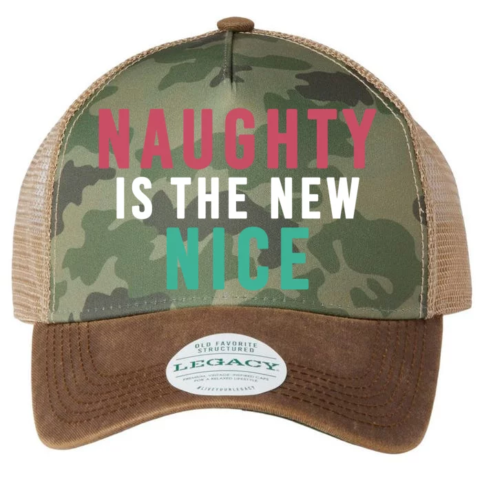 Funny Naughty Is The New Nice Cool Gift Legacy Tie Dye Trucker Hat