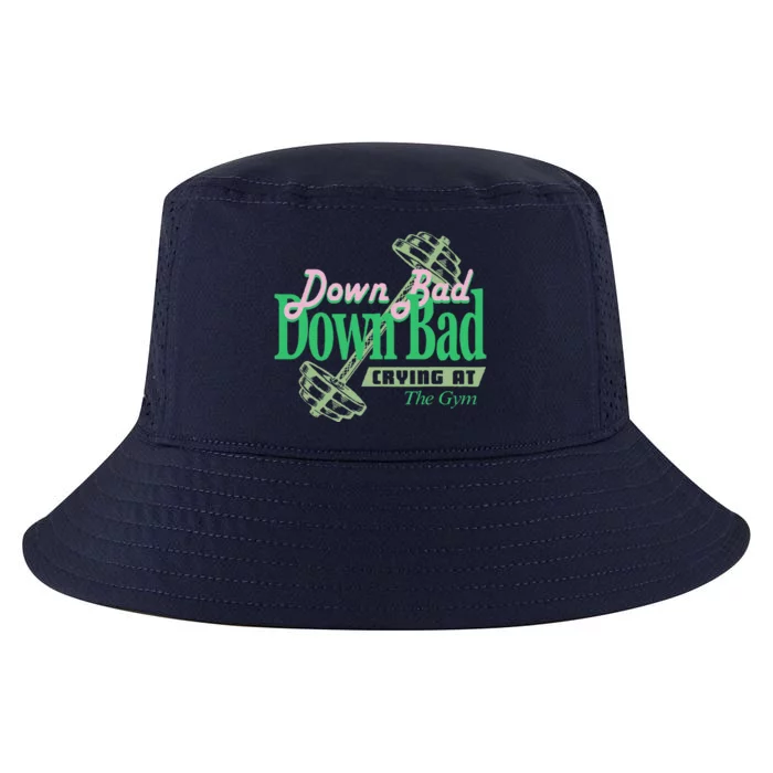 Funny Now IM Down Bad Crying At The Gym Cool Comfort Performance Bucket Hat