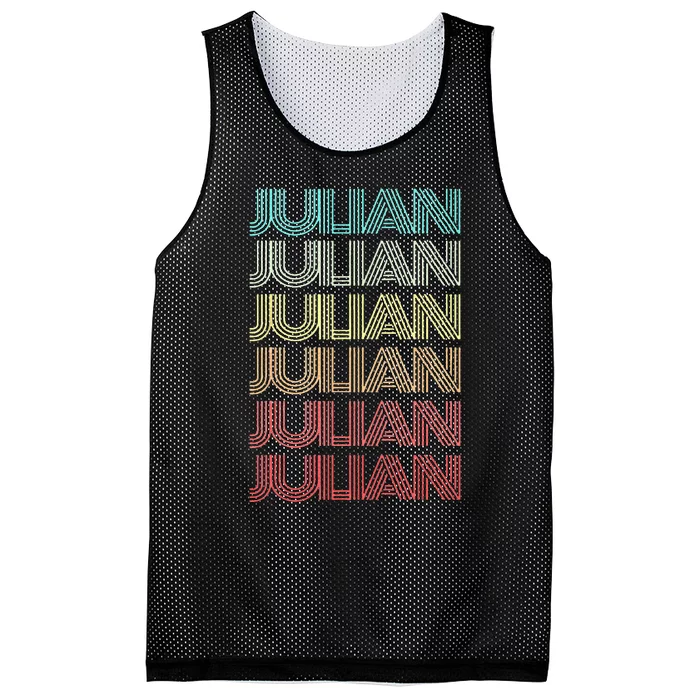 First Name JULIAN Boy Retro Personalized Girl Birthday Son Mesh Reversible Basketball Jersey Tank